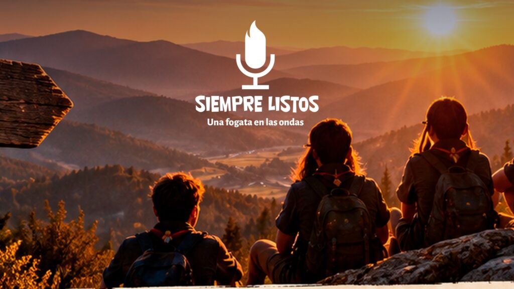 Siempre Listos, una fogata en las ondas: scouts contemplando el atardecer